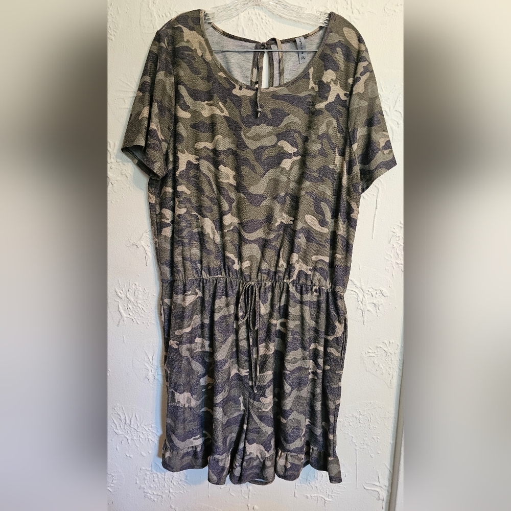 Women's Short Sleeve Jumper Camo XXL